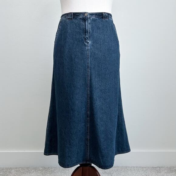 Lauren Jeans Co. Vintage Ralph Lauren Denim Midi Skirt - Picture 1 of 7